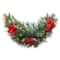 Glitzhome® 3ft. Pre-Lit Pine, Poinsettia & Berries Christmas Swag